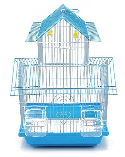 BPS Gabbia Bird Cage Metallo con Alimentatore Bevitore Swing Hopper Bucket 2 Taglie M/L Colore Spedito a Caso (M: 30 x 23 x 47 cm) BPS-1207