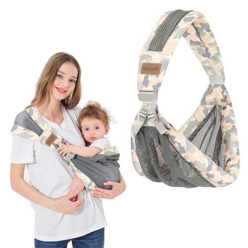 IULONEE Marsupio Neonato Fascia Porta Bebè Elastica Fascia Neonato Traspirante Porta Bebe Morbido Fascia Per Marsupio Regolabile Porta Bebe Portatile Per Neonati e Bambini Da 3 a 36 Mesi (Grigio)