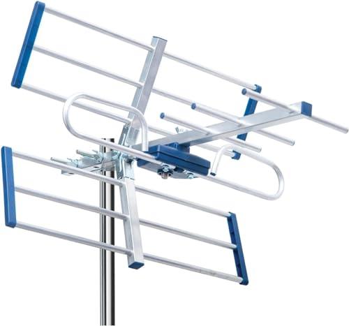 ANFEL YAGI 8db Antenna TV tripla Digitale Terrestre 4K ULTRA HD UHF 21-48 esterno, con filtro 5G LTE, per Ricezione il segnale Digitale Terrestre DVB-T/T2, Frequenze 470-694Mhz (ANFEL 8 dB)