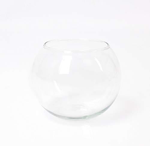 INNA-Glas Vaso Rotondo - Portafiori a Boccia TOBI, Trasparente, 10cm, Ø11,5cm - Vaso in Vetro Rotondo/Boccia di Vetro