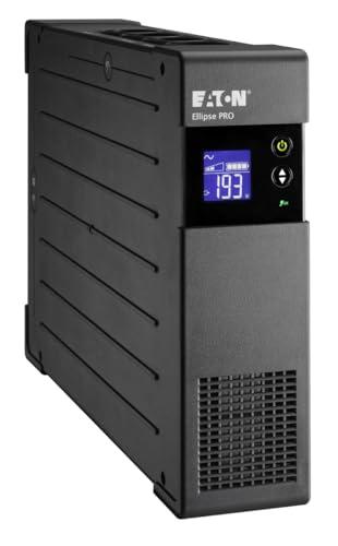 Eaton Ellipse PRO 650 DIN - UPS Line Interactive - ELP650DIN - Potenza 650VA (4 prese DIN) - Regolazione della tensione (AVR) - UPS con display e interfaccia USB (cavo USB incluso) - Nero