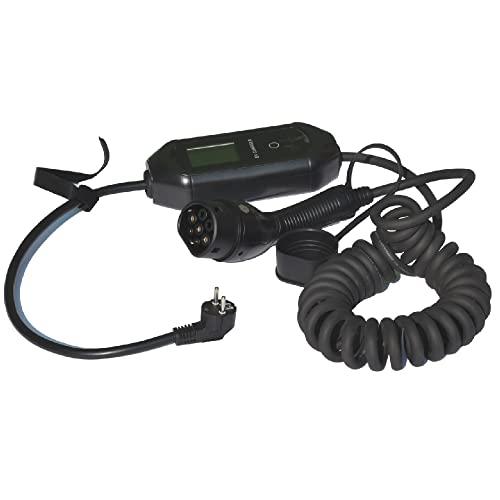 Smartronica Trasformatore con Cavo Spirale EV Charger Tipo 2 con Spina Schuko, Lunghezza 5mt, 16A