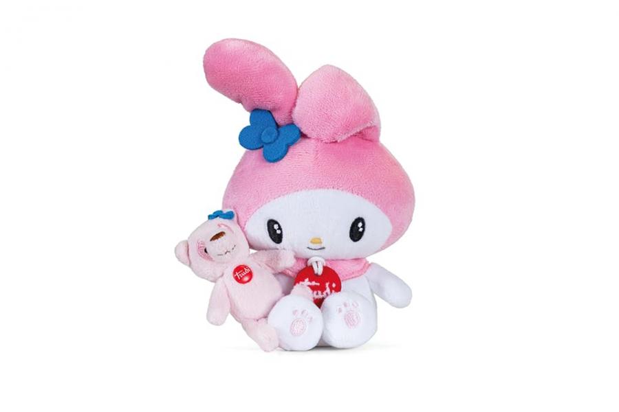 Trudi My Melody e l'amico Orso Ettore | Peluche, Idea Regalo, My Melody Anniversary | 30x36x37 cm Taglia M | Hello Kitty And Friends | Modello 25044