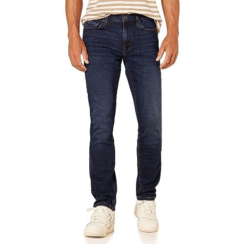 Amazon Essentials Jeans Slim Fit - Colori Fuori Produzione Uomo, Blu Scuro Vintage, 34W / 32L