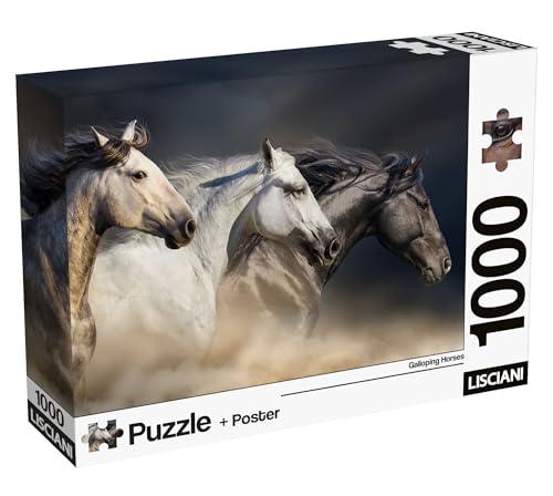 Lisciani Giochi - Puzzle + poster Horses 1000, 120550