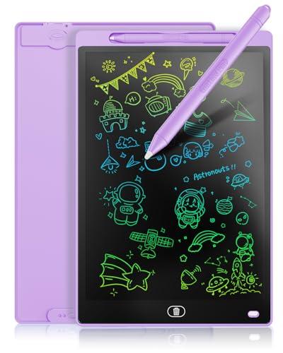 Genialba Tavoletta Grafica LCD Scrittura Colorato 8,5 Pollici, Lavagna da Disegno Cancellabile Portatile, Regalo Bambini, Tavoletta Grafica per Giochi Bambini 2 3 4 5 6 7 Anni Ragazze (Viola)