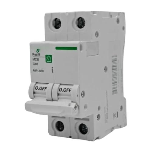 RASMACOR | Interruttore magnetotermico residenziale 2P 40A | RESI9 R9F12240 | CURVA C | Frequenza 50/60Hz | Standard UNE/EN 60898-1 CE | 40 Ampere