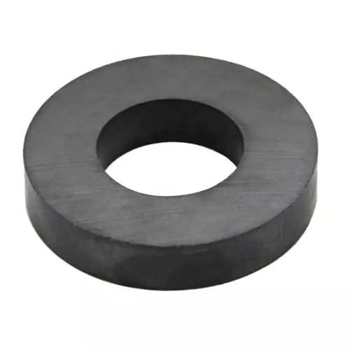 Magnete Tondo con Foro, Magnete ad anello in ferrite, diametro 60mm, per esperimenti elettronici e scientifici, colore nero