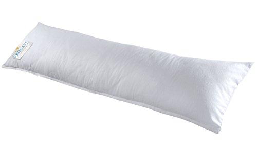 PROCAVE Fodera Cuscino per Gravidanza, Fabbricato in Germania, Bianco, Schutzbezug 40 x 145cm