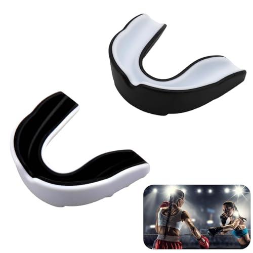 Paradenti per Adulti, Set di 2 Pezzi Paradenti Sportivo Adulti e Bambini, Protezione Professionale per Rugby, Boxe, Arti Marziali, Hockey, MMA e Taekwondo, Paradenti in EVA di Alta Qualità