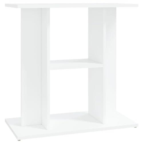 vidaXL Supporto per Acquario, Bianco, 60x30x60 cm, Legno ingegnerizzato, Mobiletto per Acquario con Spazio Contenitore, Armadio a 3 Ripiani, Uso Interno, Multiuso