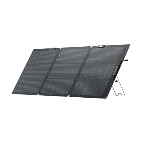 Pannello solare portat. 160 W EF EcoFlow di ultima gen. per power station, sistema di ricarica solare pieghevole con supporto regolabile, imperm. IP68, sistema off-grid per outdoor, campeggio, camper