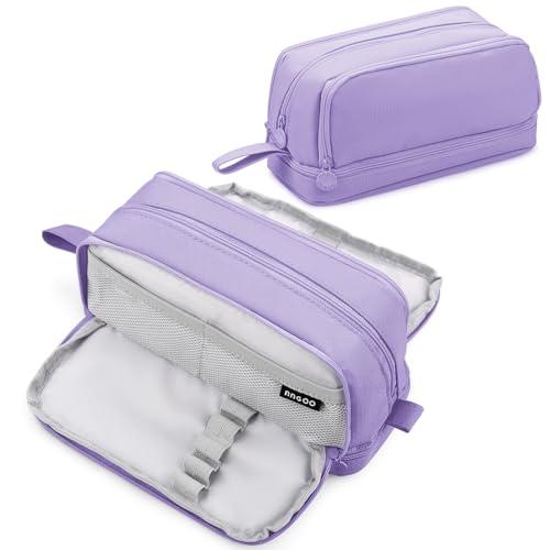 Eucomir Astuccio 3+1 Scomparti Bambina Ragazzo, Astuccio Scuola Elementare Astuccio Grande Astuccio Portapenne Astuccio Ragazza Scuola Media, Viola Chiaro