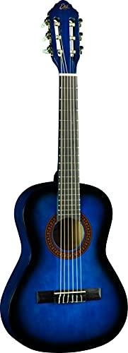 EKO GUITARS - CS-2 BLUE BURST Chitarra Classica Serie Studio, Scala 1/2, Top in Tiglio Laminato, Fasce e Fondo in Tiglio Laminato, Manico e Tastiera in Betulla, Custodia Inclusa, Colore Blue Burst