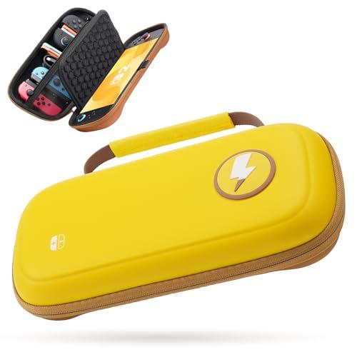 Custodia per Nintendo Switch 2 2025, Design Ammortizzante a Nido d'ape Migliorato, Borsa Rigida da Viaggio per Console Nintendo Switch 2 e Accessori, 10 Slot per Schede di Gioco (Giallo)