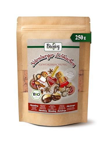 Biojoy Miscela di spezie Biologiche per pan di zenzero di Norimberga (250 g), per la preparazione di dolci e biscotti di Natale