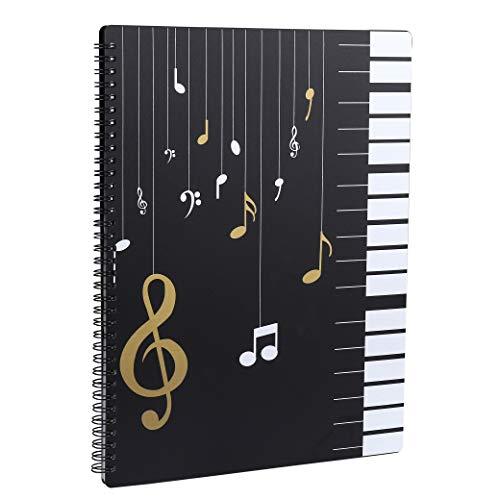 Raccoglitore Porta Spartiti Musicali, Cartelle Portaspartiti per Fogli in Formato A4, clef Scrivibile Borsa porta Documenti Musicale Per Suonatori di Strumenti