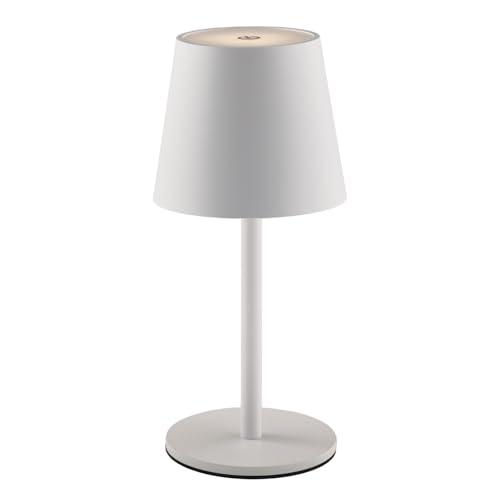 Leolux Columbus Bianco Lampada Da Scrivania, Senza Fili, Touch. Adatta Come Abajour Da Comodino. La Lampada Da Tavolo Ha 3 Colori Di Luci Led con Intensità Dimmerabile