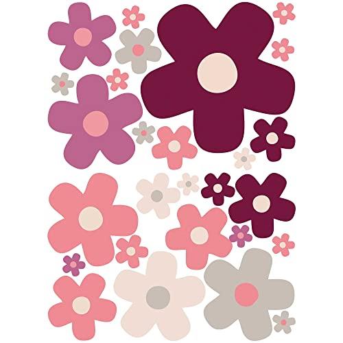 GamesMonkey® - Adesivi Auto Fiori Margherite Prilblumen Tuning - 27/54 / 108 Pezzi - Carrozzeria Divertenti Moto Bicicletta Stickers Vetri Casco (Small, 27 Pezzi, Col 008)