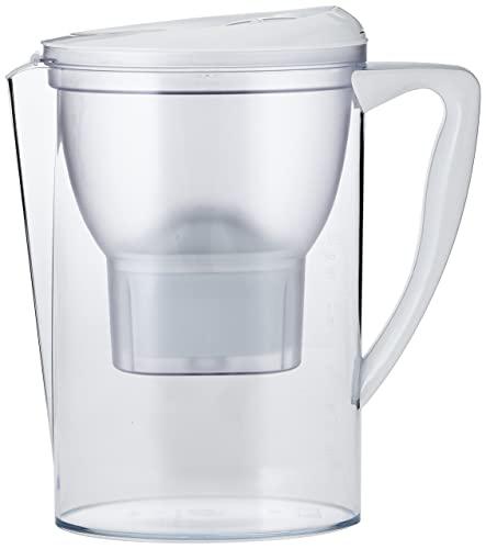 Amazon Basics - Caraffa filtrante per l'acqua, 2.3 L - Bianco