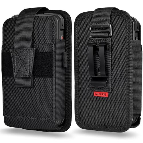 SOGCASE Fondina per scanner compatibile con Zebra TC75x, TC75, TC70x, TC70, TC72, TC77 palmare con codice a barre touch e computer portatile, custodia per scanner con clip da cintura e cinghia di