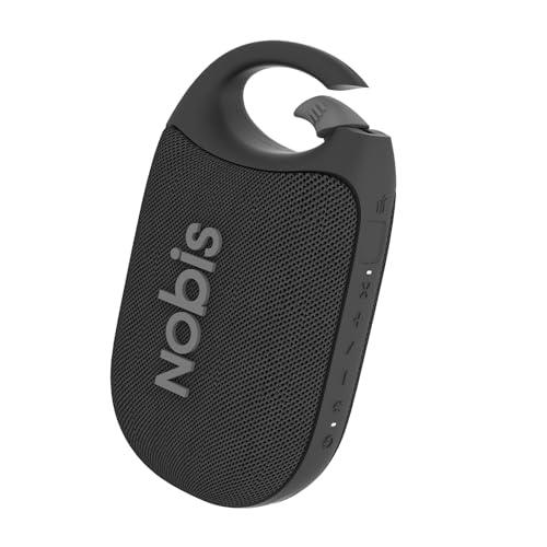 NOBIS Cassa Bluetooth Portatile Clip N1,Cassa Bluetooth Doccia IP68, Fino a 24h di Riproduzione, BT 5.3, Suono HD, Accoppiamento Stereo, EQ Mode e Modalità Beat (Nero)