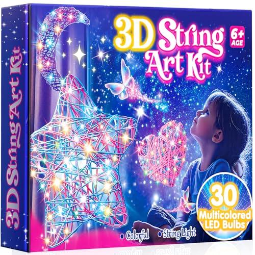 Hapikids Regalo Bambina 6 7 8 9 10 11 12 Anni, String Art Giochi Bambina 8-12 Anni Femmina Kit Fai da Te Regalo per Bambini 8-10 Anni String Art Regali di Compleanno per Bambini
