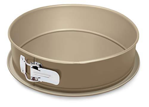 Guardini, Tortiera apribile 1 fondo Ø 24 cm, Fondo Salvagoccia, Acciaio con rivestimento antiaderente, Champagne e Bronzo, Made in Italy, Linea Gold Elegance