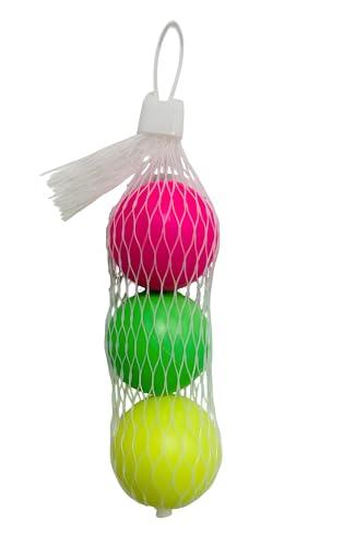Palline per Racchettoni Spiaggia Set 3 Palline Beach Tennis Racchette Spiaggia Squash Pallina Ricambio 3 Pezzi per Racchettoni Colorate Ricambio Estate per Racchette Giardino Padel Bambini Adulti (A)