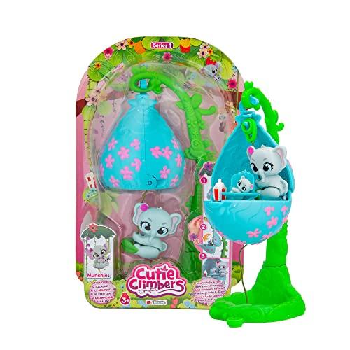 CUTIE CLIMBERS S1 Family Pack Munchies Eli, Casetta Fiore con 1 Animaletto da Collezionare che si Arrampica e con Cucciolo, Giocattolo per Bambini +3 Anni