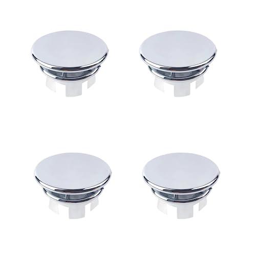 Anelli di Troppo Pieno, 4 Pezzi Anello di Troppo Pieno per Lavello, Copertura Rotonda de Troppopieno, Decorativo Straripamento Scarico Tappo, per Lavello, Bagno, Cucina