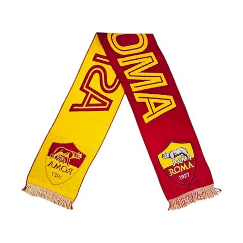 AS Roma SCIARPA UFFICIALE JACQUARD WORDMARK GIALLO