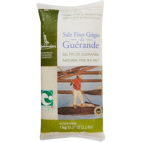 Le Guérandais Sale Grigio Atlantico Fino di - Non Raffinato e Tritato Marino - Sale Fino da Cucina Senza Additivi - 1 kg