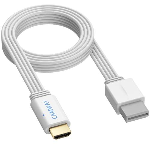 CAMWAY Convertitore da Wii a HDMI 1080P/720P con Cavo da 150 cm,Supporta NTSC 480i/480p, PAL 576i,Adattatore Wii a HDMI per HDTV e Monitor,Plug e Paly,Colore Bianco