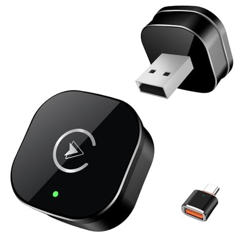 MYCIMRE 2026 Adattatore Wireless CarPlay, Design Mini USB per Auto con CarPlay Cablato, CarPlay Wireless Compatibile con iOS 10+ & iPhone 6+, USB/Tipo C, Plug & Play Connessione Bluetooth Stabile